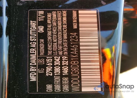 2019 Mercedes-Benz S 560 z USA, uszkodzony, nr VIN WDDUG8DB1KA461234